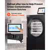 VEVOR Vacuum Freeze Dryer Machine, 11-15.4 lbs/Batch, 4 Trays, 10 Presets for Fruit Vegetable Meat, Durable Freestanding Freeze Drying Equipment with Wheel, App Control, LCD Touchscreen, Auto Defrost