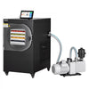 VEVOR Vacuum Freeze Dryer Machine, 11-15.4 lbs/Batch, 4 Trays, 10 Presets for Fruit Vegetable Meat, Durable Freestanding Freeze Drying Equipment with Wheel, App Control, LCD Touchscreen, Auto Defrost