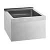 VEVOR Stainless Steel Floor Mop Sink, 22 x 19 x 12 in, 304 Stainless Steel, with Backsplash, 3-in-1 Filter and Wall-Mounted Bracket, X-Shaped Groove for Quick Drainage, for Balcony and Bathroom