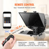 VEVOR Teleprompter, 13" Aluminum Alloy, Floor Type with Adjustable Angle Spectroscope, Remote Control, for YouTube, Twitch, Zoom, Supports DSLR/Webcam/Smartphone, for Video Recording/Live Streaming