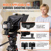 VEVOR Teleprompter, 13" Aluminum Alloy, Floor Type with Adjustable Angle Spectroscope, Remote Control, for YouTube, Twitch, Zoom, Supports DSLR/Webcam/Smartphone, for Video Recording/Live Streaming