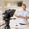 VEVOR Teleprompter, 13" Aluminum Alloy, Floor Type with Adjustable Angle Spectroscope, Remote Control, for YouTube, Twitch, Zoom, Supports DSLR/Webcam/Smartphone, for Video Recording/Live Streaming