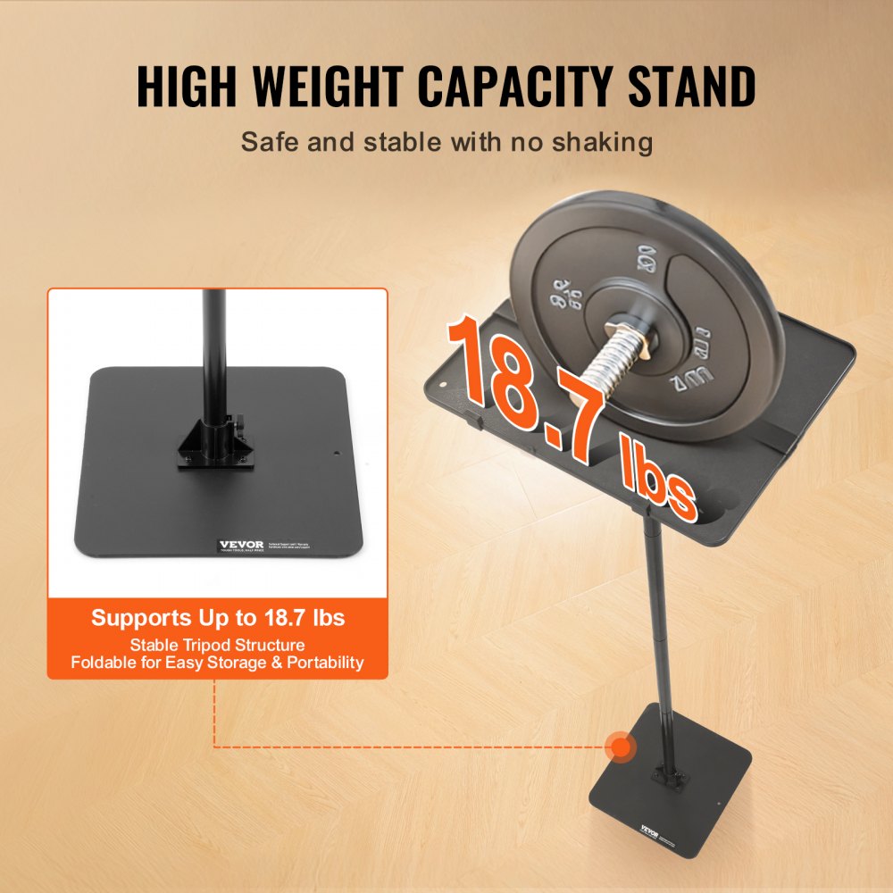 VEVOR Projector Stand, Projector Floor Stand Adjustable Height from 30.3 to 63.4 in, Projector Mount with Tray, Ideal for Outdoor Movies, Home, Office, Stage and Studio, Black
