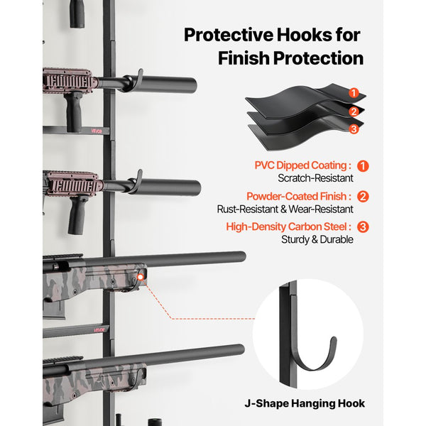 Vevor Gun Rack Floor Standing Rifle Shotgun Rack Stand with Storage Sh ...