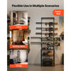 VEVOR Gun Rack, Floor Standing, Indoor Rifle Shotgun Rack Stand with Storage Shelf, for Wall Mount Gun Display Stand, Holds up to 5 Rifles, Heavy Duty Steel, for Home Garage Hunting Long Guns Storage