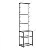 VEVOR Gun Rack, Floor Standing, Indoor Rifle Shotgun Rack Stand with Storage Shelf, for Wall Mount Gun Display Stand, Holds up to 5 Rifles, Heavy Duty Steel, for Home Garage Hunting Long Guns Storage