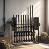 VEVOR Gun Rack, Floor Standing, Indoor Heavy Duty Steel Rifle Shotgun Rack Stand, Freestanding Gun Display Storage with Magazine Holder, Holds up to 9 Rifles and 4 Pistols, for Home Garage Storage