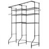 VEVOR Over Washer and Dryer Storage Shelves, 6 Tiers Laundry Room Drying Rack with Hanger Rod and Hooks, Two Rows Adjustable Washer Shelves Space Saver, for Laundry Room Storage & Organization, Black