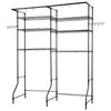 VEVOR Over Washer and Dryer Storage Shelves, 6 Tiers Laundry Room Drying Rack with Hanger Rod and Hooks, Two Rows Adjustable Washer Shelves Space Saver, for Laundry Room Storage & Organization, Black
