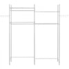VEVOR Over Washer and Dryer Storage Shelves, 4 Tiers Laundry Room Drying Rack with Hanger Rod and Hooks, Two Rows Adjustable Washer Shelves Space Saver, for Laundry Room Storage & Organization, White