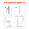 VEVOR Over Washer and Dryer Storage Shelves, 6 Tiers Laundry Room Drying Rack with Hanger Rod and Hooks, Two Rows Adjustable Washer Shelves Space Saver, for Laundry Room Storage & Organization, White
