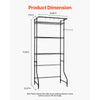 VEVOR Over Washer and Dryer Storage Shelf, 3 Tiers Laundry Room Drying Rack with Hanger Rod and Hooks, Single Row Adjustable Washer Shelves Space Saver, for Laundry Room Storage & Organization, Black