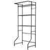 VEVOR Over Washer and Dryer Storage Shelf, 3 Tiers Laundry Room Drying Rack with Hanger Rod and Hooks, Single Row Adjustable Washer Shelves Space Saver, for Laundry Room Storage & Organization, Black