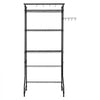 VEVOR Over Washer and Dryer Storage Shelf, 3 Tiers Laundry Room Drying Rack with Hanger Rod and Hooks, Single Row Adjustable Washer Shelves Space Saver, for Laundry Room Storage & Organization, Black