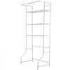 VEVOR Over Washer and Dryer Storage Shelf, 3 Tiers Laundry Room Drying Rack with Hanger Rod and Hooks, Single Row Adjustable Washer Shelves Space Saver, for Laundry Room Storage & Organization, White