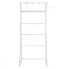 VEVOR Over Washer and Dryer Storage Shelf, 3 Tiers Laundry Room Drying Rack with Hanger Rod and Hooks, Single Row Adjustable Washer Shelves Space Saver, for Laundry Room Storage & Organization, White