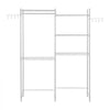 VEVOR Over Washer and Dryer Storage Shelves, 5 Tiers Laundry Room Drying Rack with Hanger Rod and Hooks, Two Rows Adjustable Washer Shelves Space Saver, for Laundry Room Storage & Organization, White