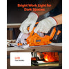 VEVOR Cordless Circular Saw, 7-1/4 inch Blade, 5000 RPM Speed, 0-45 Degree Bevel Capability, Brushless Motor, LED Light, Electric Circular Saw Kit with Battery and Charger Included, for Wood Cutting