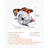 VEVOR Cordless Circular Saw, 7-1/4 inch Blade, 5000 RPM Speed, 0-45 Degree Bevel Capability, Brushless Motor, LED Light, Electric Circular Saw Kit with Battery and Charger Included, for Wood Cutting