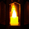 VEVOR 12 Pcs Decorative Candle Lantern, LED Electric Flameless Candle, Plastic LED Holder with Glass, Wall Hanging Indoor Porch Lanterns for Wedding Table Party Farmhouse Indoor Decor, Bronze
