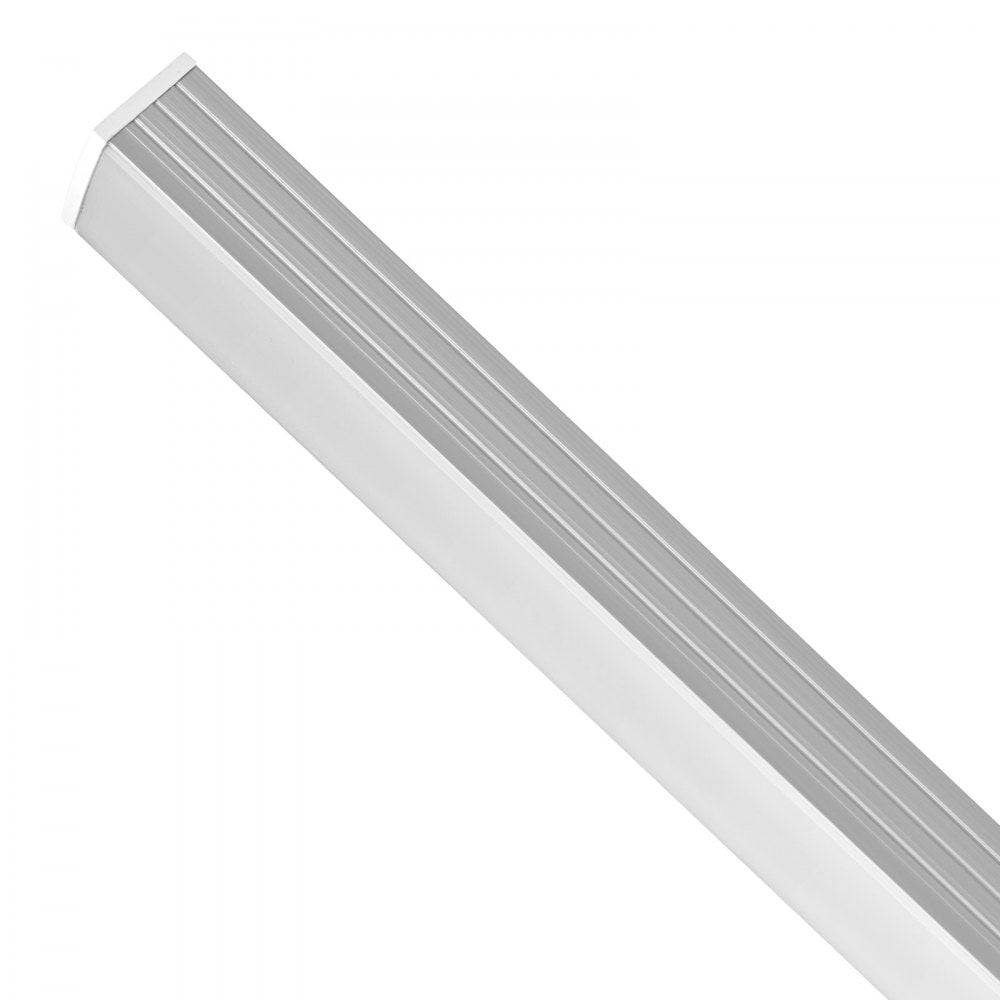 VEVOR 10-Pack 6.6 ft/2M Plus-Size U Shape LED Aluminum Channel, with Milky Cover, End Caps and Mounting Clips, Aluminum Profile for LED Strip Light, Easy Installation, for Under Cabinet Ceiling Coves