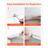 VEVOR 6-Pack 3.3 ft/1M U Shape LED Aluminum Channel, with Milky Cover, End Caps and Mounting Clips, Aluminum Profile for LED Strip Light Installations, Easy Installation, for Under Cabinet Counter