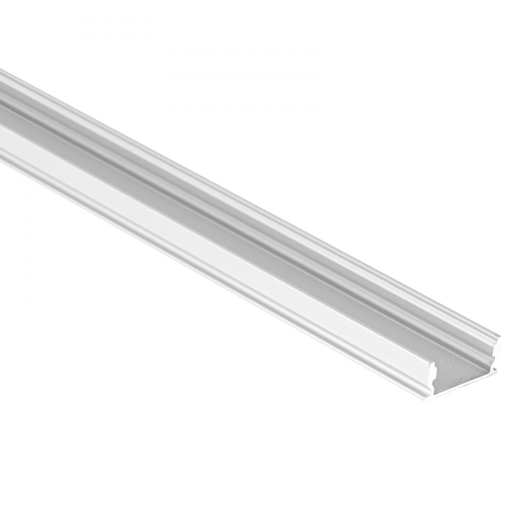 VEVOR 10-Pack 3.3 ft/1M U Shape LED Aluminum Channel, with Milky Cover, End Caps and Mounting Clips, Aluminum Profile for LED Strip Light Installations, Easy Installation, for Under Cabinet Counter
