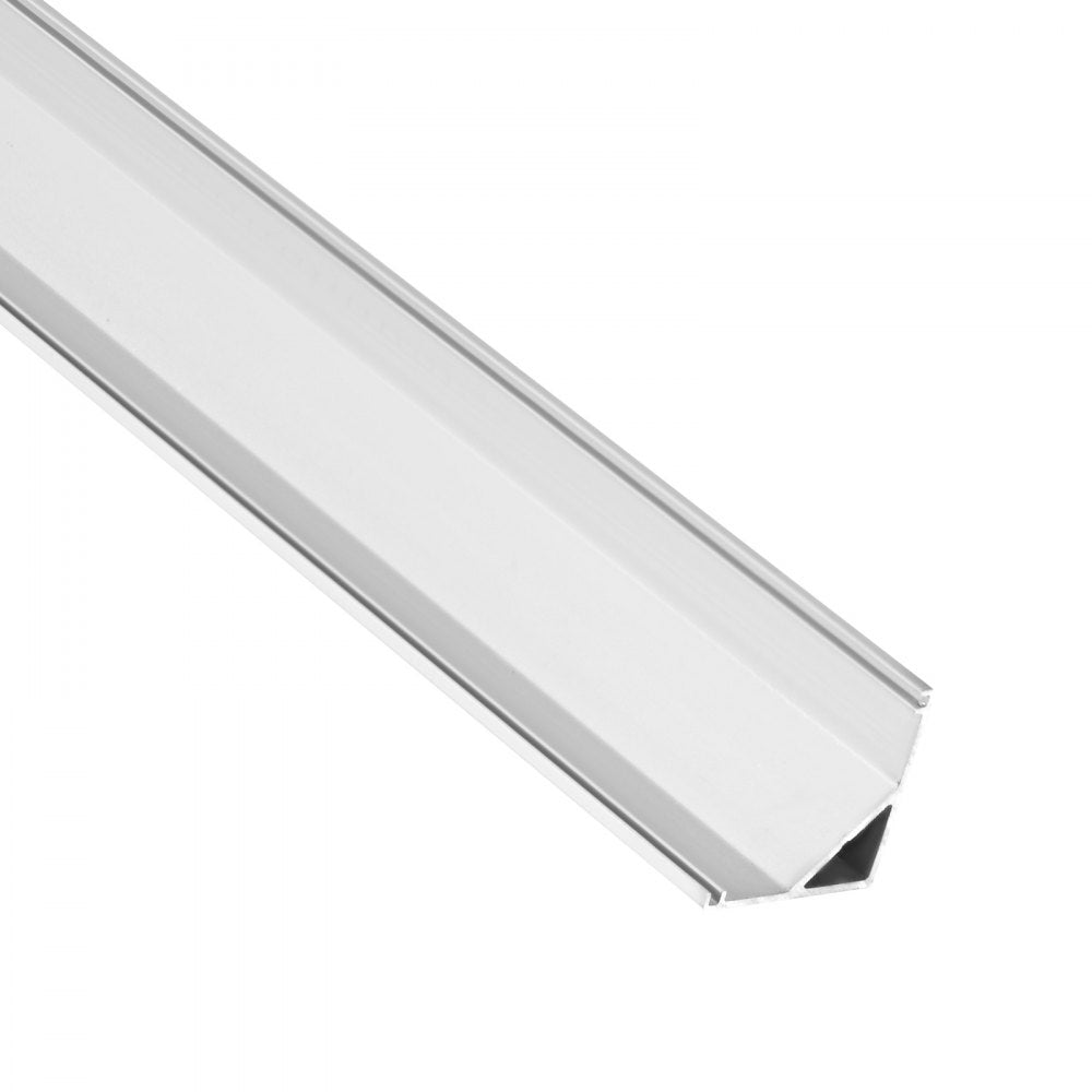 VEVOR 20-Pack 3.3 ft/1M V Shape LED Aluminum Channel, with Milky Cover, End Caps and Mounting Clips, Aluminum Profile for LED Strip Light Installations, Easy Installation, for Under Cabinet Counter