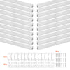 VEVOR 20-Pack 3.3 ft/1M V Shape LED Aluminum Channel, with Milky Cover, End Caps and Mounting Clips, Aluminum Profile for LED Strip Light Installations, Easy Installation, for Under Cabinet Counter
