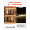 VEVOR 10-Pack 6.6 ft/2M V Shape LED Aluminum Channel, with Milky Cover, End Caps and Mounting Clips, Aluminum Profile for LED Strip Light Installations, Easy Installation, for Under Cabinet Counter