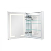 VEVOR Lighted Medicine Cabinet with Mirror, 20 x 26 in Recessed or Wall Mount, 3 Color Dimmable LED Bathroom Medicine Cabinet with Double-Side Mirror, Adjustable Shelves, Memory Anti-Fog Function