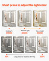 3 color temperatures and stepless dimming (3000K/4000K/6500K)