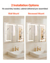 Wall mount vs recessed mount installation options