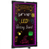 VEVOR LED Message Writing Board, 24"x16" Illuminated Erasable Lighted Chalkboard, Neon Effect Menu Sign Board, Drawing Board with 8 Fluorescent Chalk Markers and Remote Tested to UL Standards