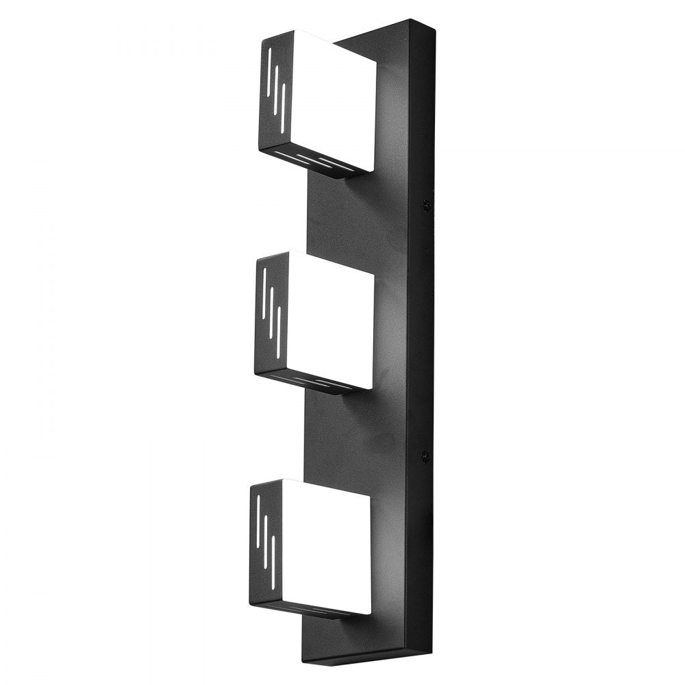 VEVOR 3-Light LED Modern Vanity Light Fixtures, 19.69-Inch, Black Finish Bathroom Wall Lighting Fixture Over Mirror, with IP44 Waterproof, for Bathroom, Living Room, Bedroom, Hallway, Cool White 6000K