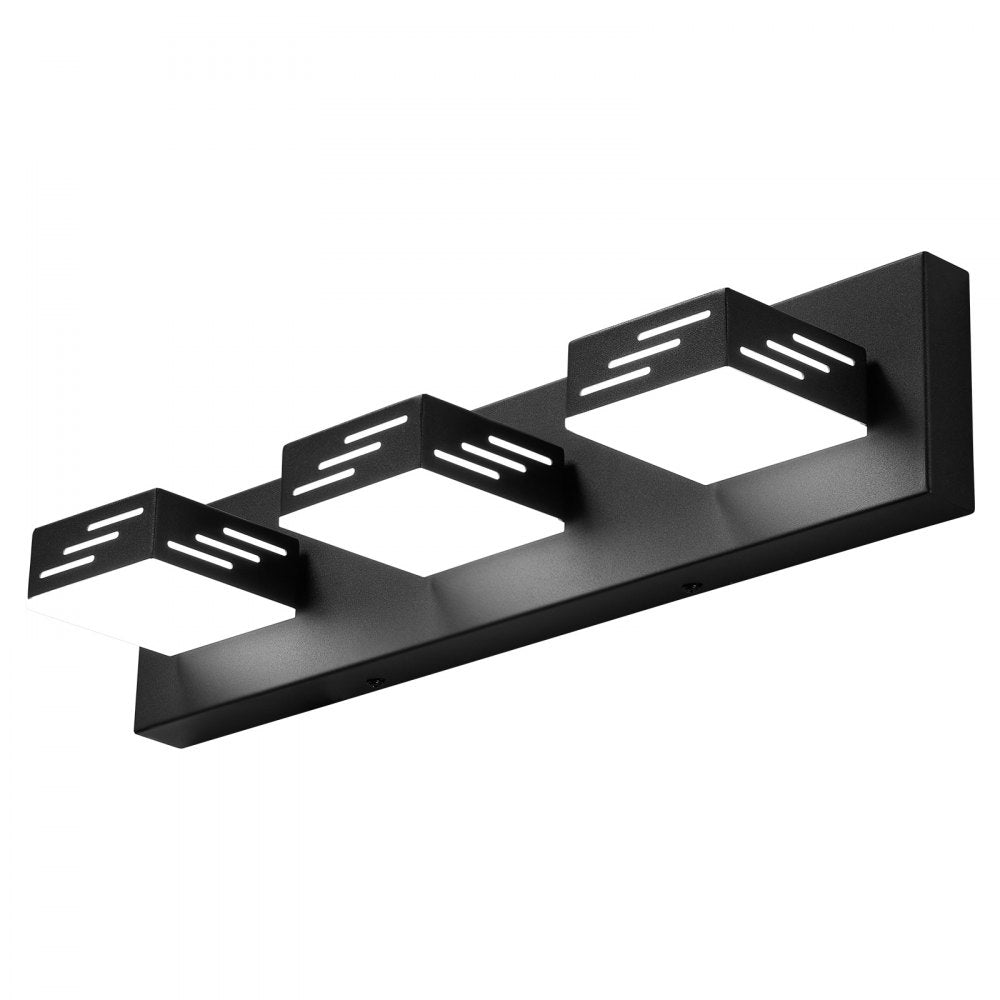 VEVOR 3-Light LED Modern Vanity Light Fixtures, 19.69-Inch, Black Finish Bathroom Wall Lighting Fixture Over Mirror, with IP44 Waterproof, for Bathroom, Living Room, Bedroom, Hallway, Cool White 6000K