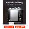 VEVOR 4-Light LED Modern Vanity Light Fixtures, 25.59-Inch, Black Finish Bathroom Wall Lighting Fixture Over Mirror, with IP44 Waterproof, for Bathroom, Living Room, Bedroom, Hallway, Cool White 6000K