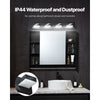 VEVOR 4-Light LED Modern Vanity Light Fixtures, 25.59-Inch, Black Finish Bathroom Wall Lighting Fixture Over Mirror, with IP44 Waterproof, for Bathroom, Living Room, Bedroom, Hallway, Cool White 6000K