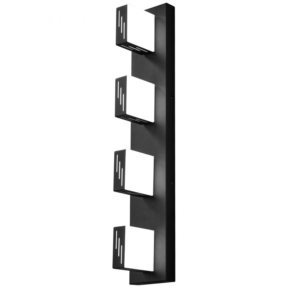 VEVOR 4-Light LED Modern Vanity Light Fixtures, 25.59-Inch, Black Finish Bathroom Wall Lighting Fixture Over Mirror, with IP44 Waterproof, for Bathroom, Living Room, Bedroom, Hallway, Cool White 6000K