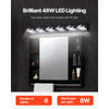 VEVOR 6-Light LED Modern Vanity Light Fixtures, 40.35-Inch, Black Finish Bathroom Wall Lighting Fixture Over Mirror, with IP44 Waterproof, for Bathroom, Living Room, Bedroom, Hallway, Cool White 6000K