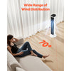 VEVOR Tower Fan, 23.3ft/s Velocity Quiet Floor Fan, 70° Oscillating Fans for Indoors with 9 Speeds, 4 Modes, 24H Timer, Portable Standing Bladeless Fan with Remote Control for Bedroom, Office, Home