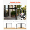 VEVOR 6.5 ft Stainless Steel Handrail, Rectangular Top Stair Deck Hand Rail for Outdoor/Indoor Steps with End Cap,Matte Black Coating Adjustable Metal Stair Rail for Cable Railing Kit