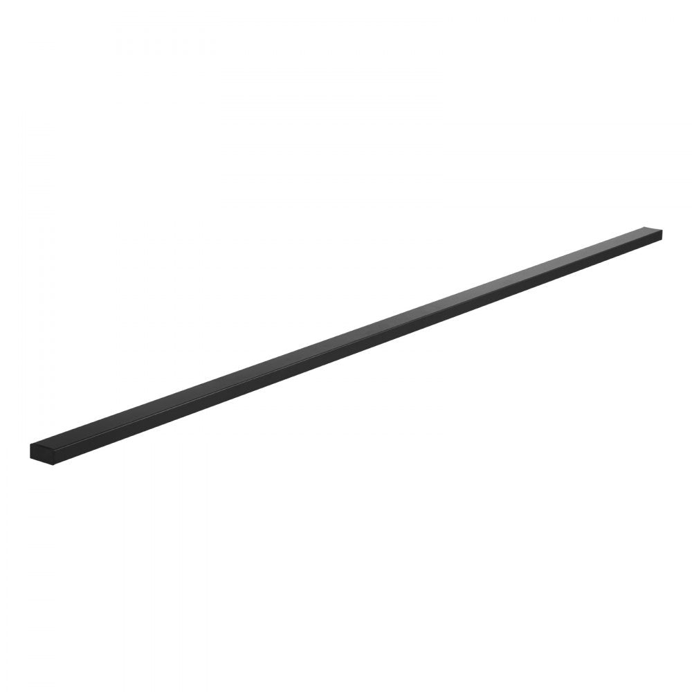 VEVOR 4 Pack 6.5 ft Stainless Steel Handrail, Rectangular Top Stair Deck Hand Rail for Outdoor/Indoor Steps with End Cap,Matte Black Coating Adjustable Metal Stair Rail for Cable Railing Kit