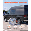 VEVOR 16-Inch Wheel Simulator 8 Lug SUS304 Stainless Steel Rear Wheel Cover, Fit 1975-2025 Ford E350, E450 Models, 4 Hand Holes, Heavy-Duty Polished Appearance, Upgrade Replacements, for Trucks RVs