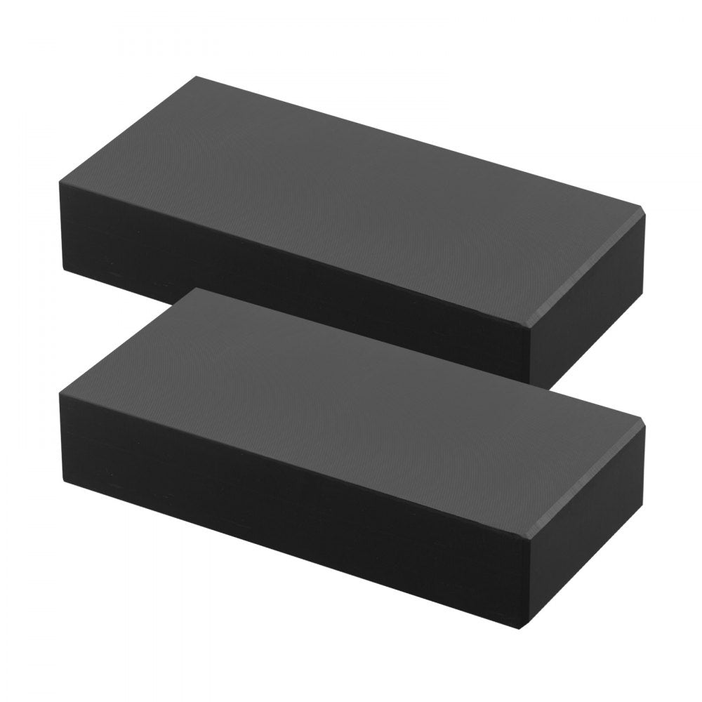 VEVOR 2 Pack Handrail Connectors, Flat Extension Stair Railing Accessories, POM Hand Rail Connector Fittings for Rectangular Cable Railing, Deck Cable Rail System Outdoor, Matte Black, HT-04