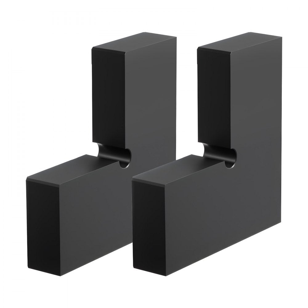 VEVOR 2 Pack Corner Connectors for Handrail, Extension Stair Railing Accessories, POM Hand Rail Connector Fittings for Rectangular Cable Railing, Deck Cable Rail System Outdoor, Matte Black, HT-05