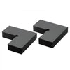 VEVOR 2 Pack Corner Connectors for Handrail, Extension Stair Railing Accessories, POM Hand Rail Connector Fittings for Rectangular Cable Railing, Deck Cable Rail System Outdoor, Matte Black, HT-05