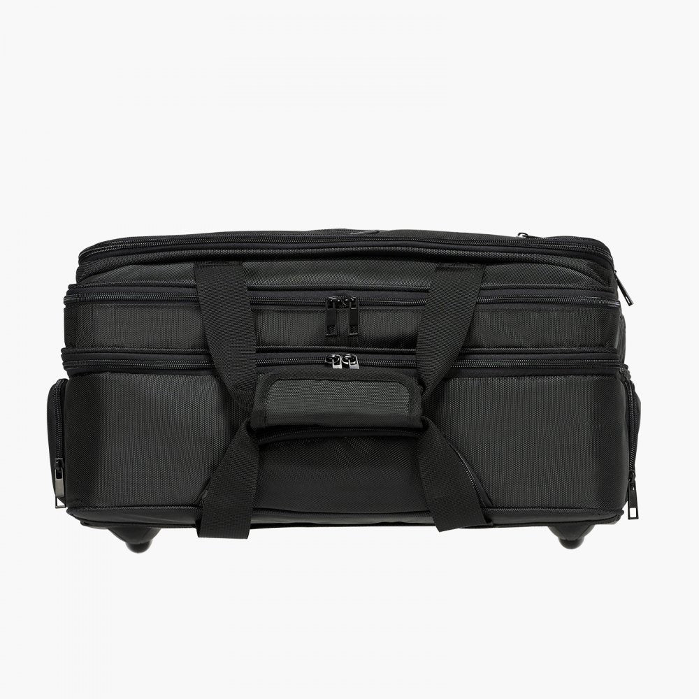 VEVOR Rolling Laptop Bag, Fits Up to 17.3 Inch Laptop, Wheeled Briefcase, Roller Computer Tote Bag with Wheels & Telescoping Handle, Laptop Case for Work Travel Business Office, Women & Men (Black)