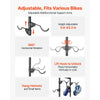 VEVOR Bike Stand for 4 Bikes, Freestanding Vertical Bike Storage Rack, with Height-Adjustable Hooks, Heavy-Duty Carbon Steel Garage Bicycle Floor Stand, Ideal for Garage, Apartment, Home, Black