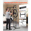 VEVOR Bike Stand for 4 Bikes, Freestanding Vertical Bike Storage Rack, with Height-Adjustable Hooks, Heavy-Duty Carbon Steel Garage Bicycle Floor Stand, Ideal for Garage, Apartment, Home, Black